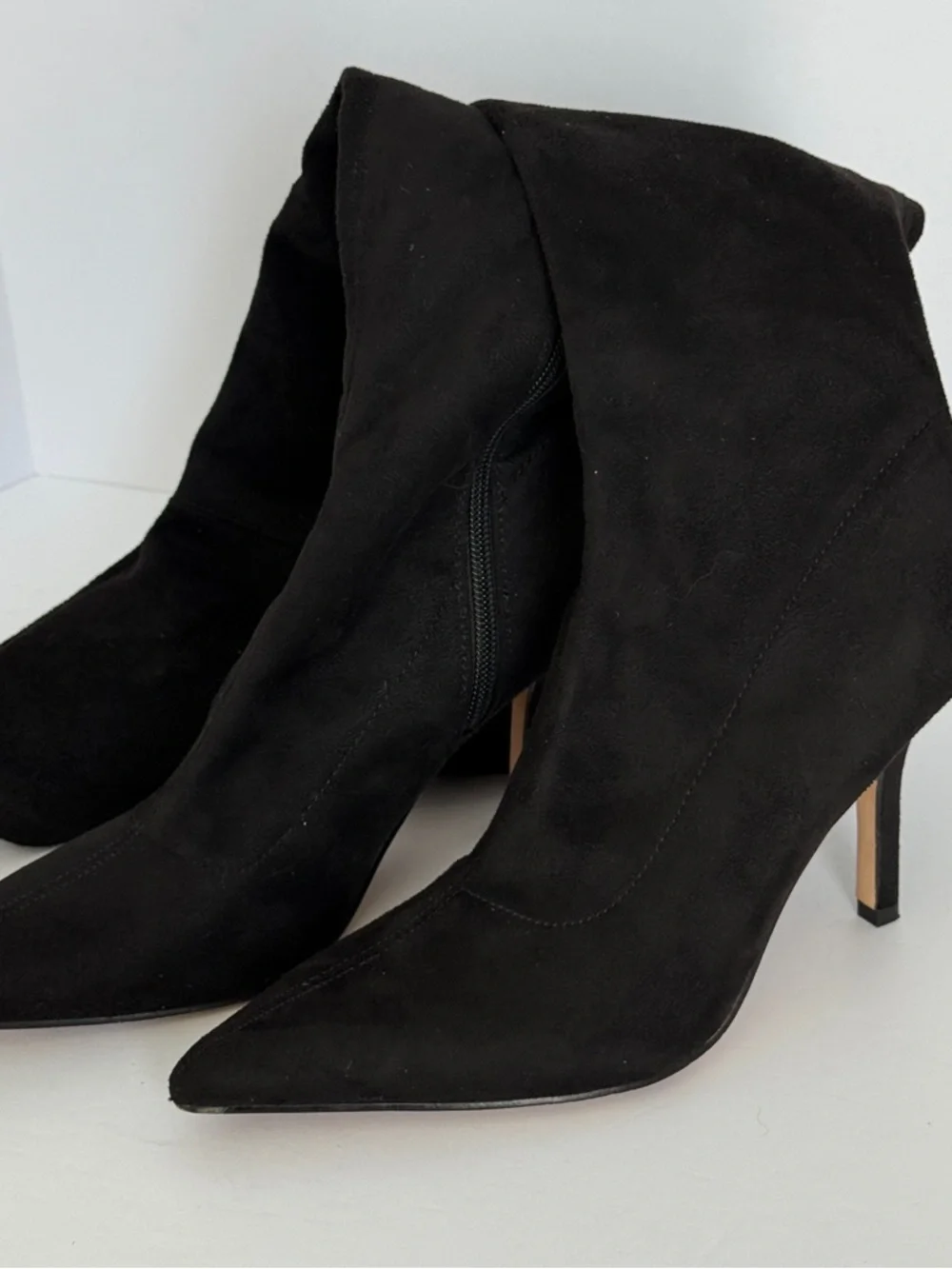 Marc Fisher Black Over-the-Knee Pointed-Toe Stiletto Boots Size 7.5M